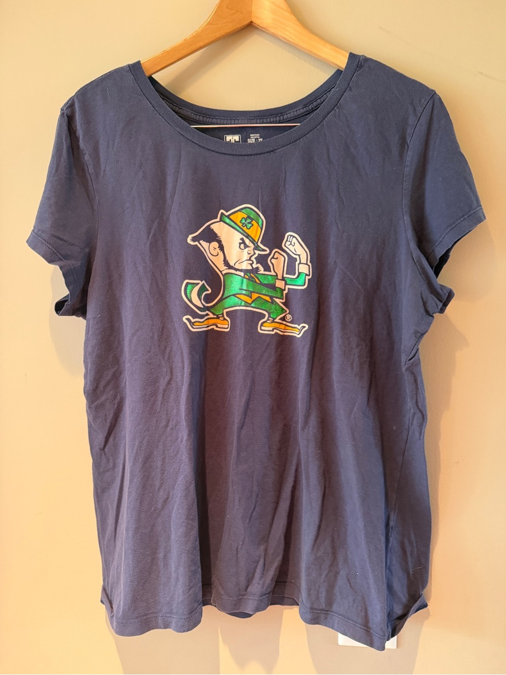 Notre Dame Fighting’s Irish Navy Graphic Tee XXL